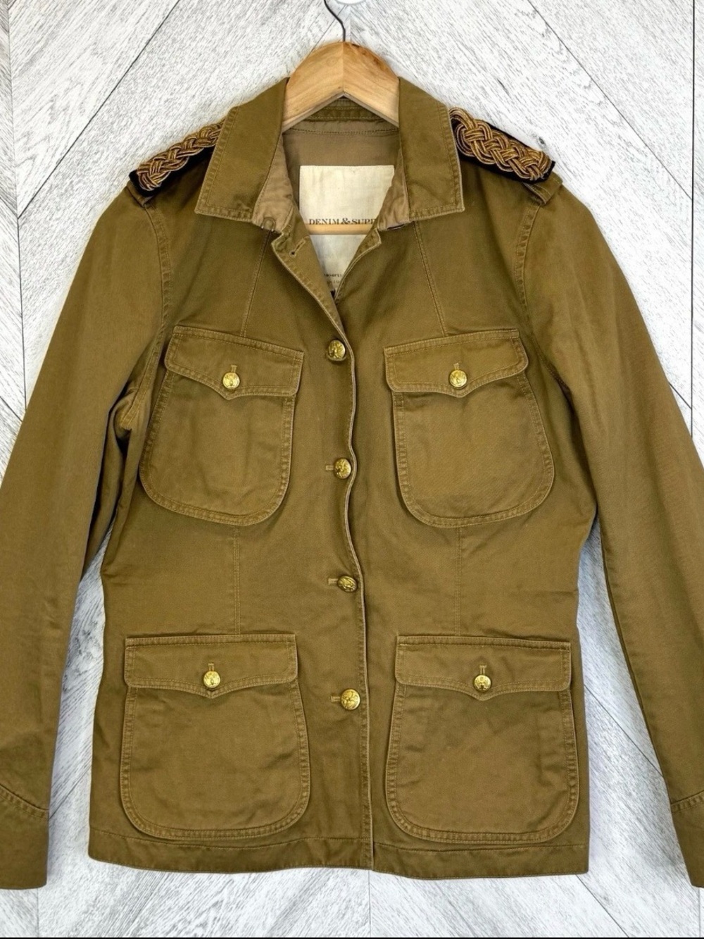 Denim & Supply Ralph Lauren Womens Large Military Utility Jacket